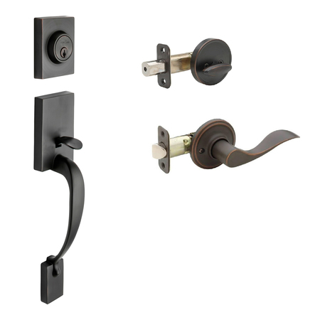 COPPER CREEK Fashion Handleset, Waverlie Left Hand Lever Int. Trim, Tuscan Bronze FZ2610XWLL-TB